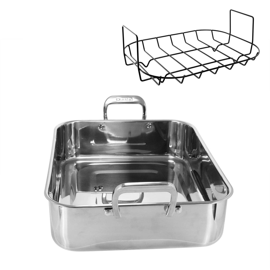 Stainless Steel Roaster with Nonstick Rack