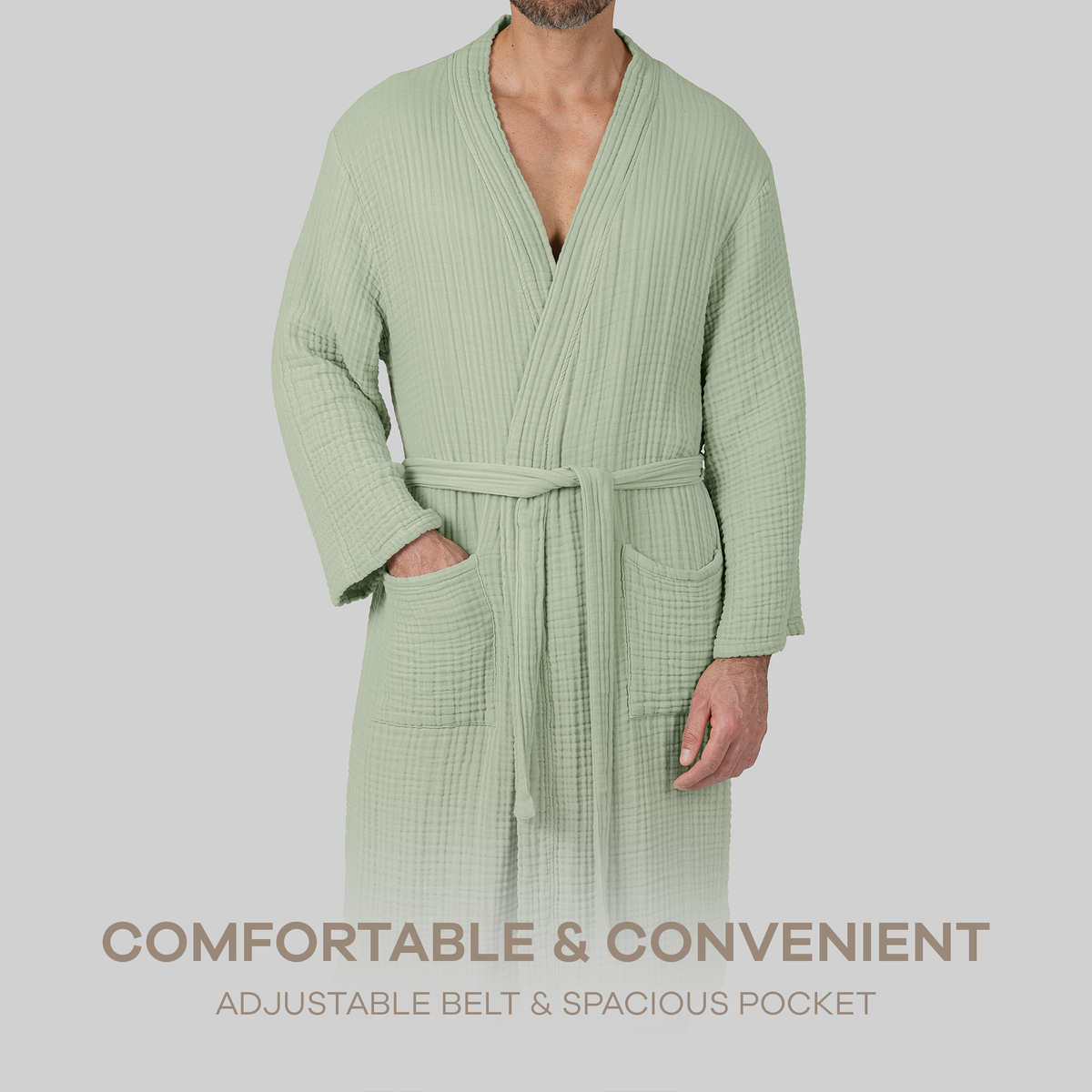 Adult Muslin Bathrobe - Soft, 100% Cotton Robe by Comfy Cubs