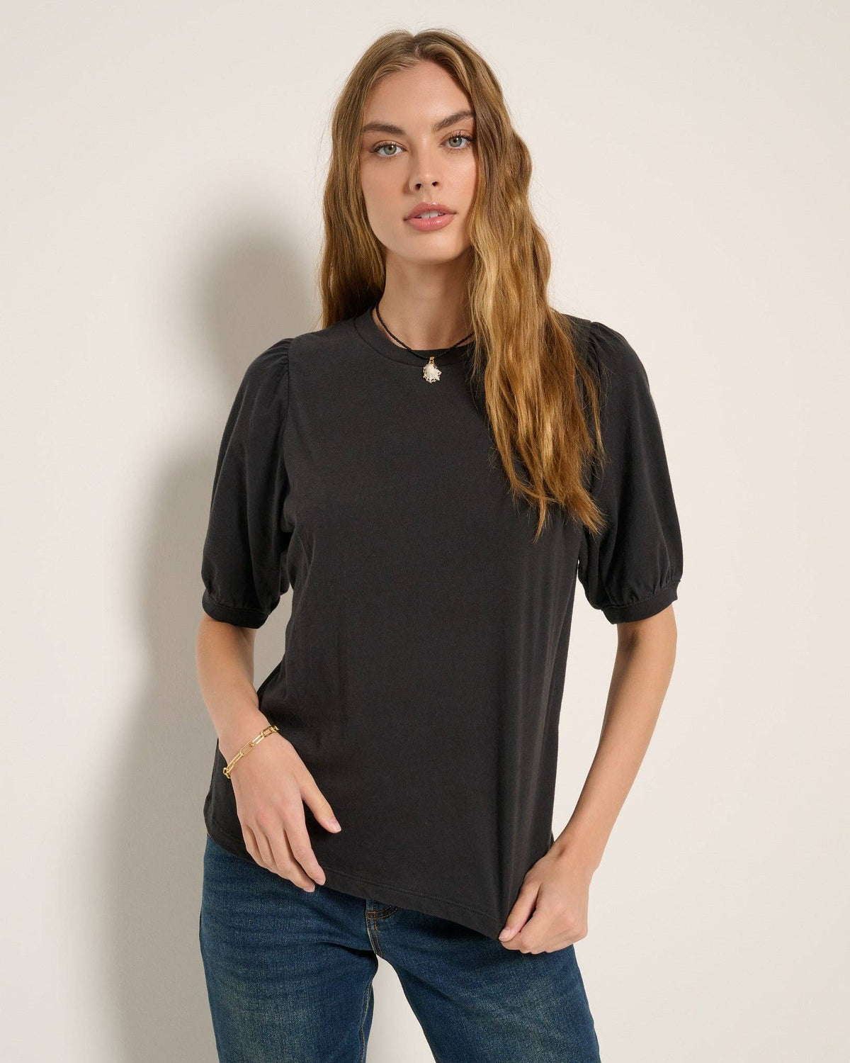 Meadow Shirred Sleeve Tee