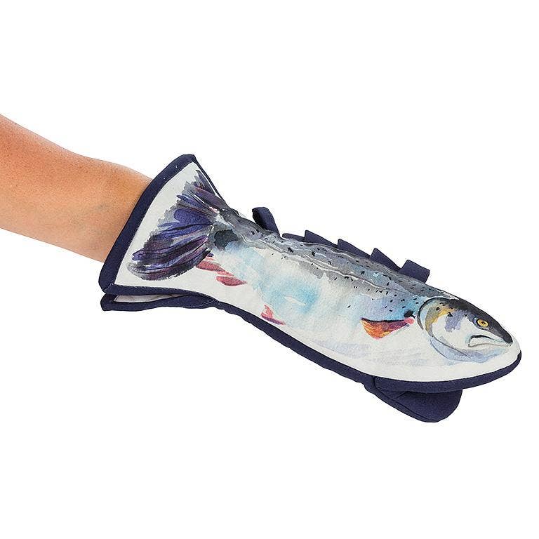 Fish Shaped Oven Mitt-15"L