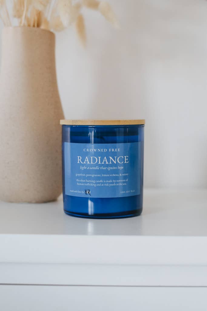 Radiance Candle - Blue - Made by Survivors
