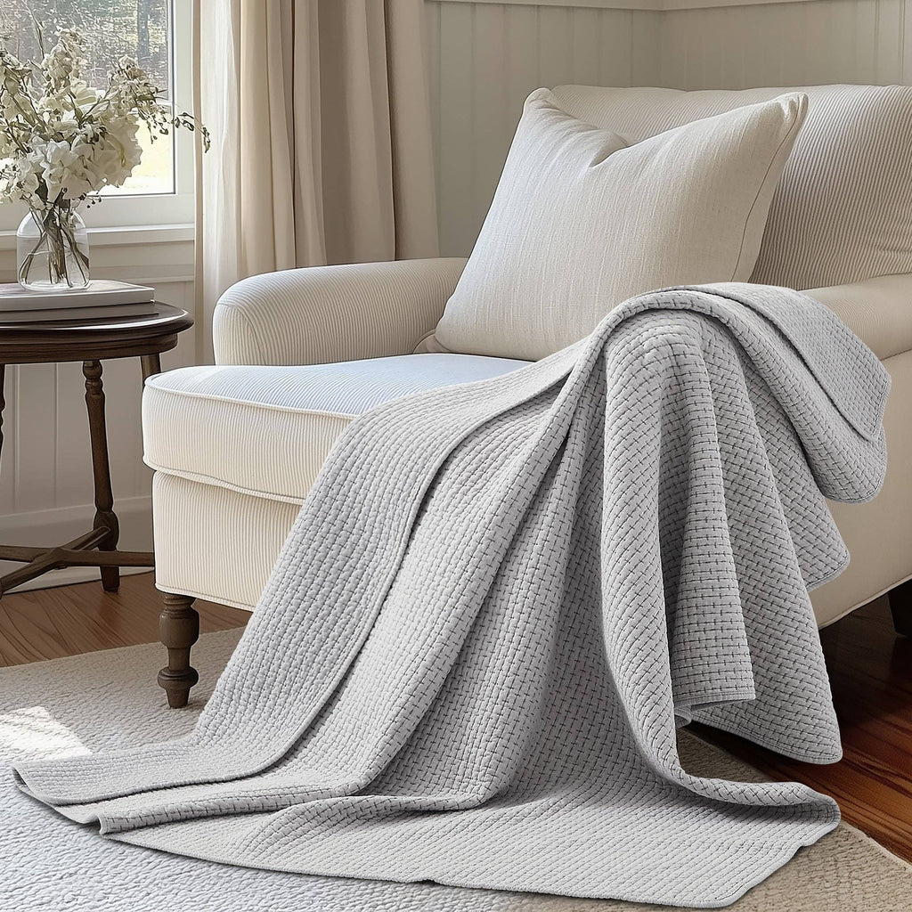 Pick-Stitch Artisan Quilted Throw