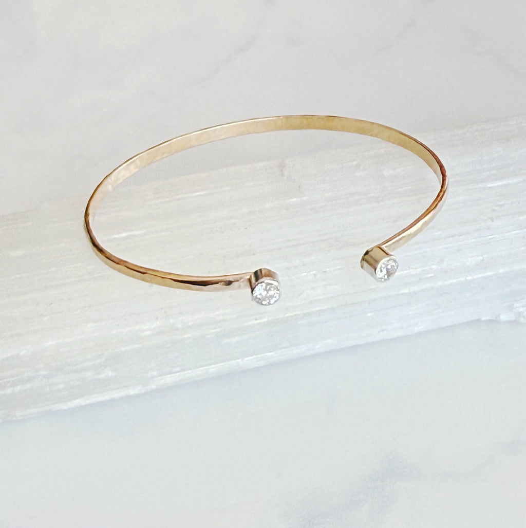 Swarovski hammered cuff