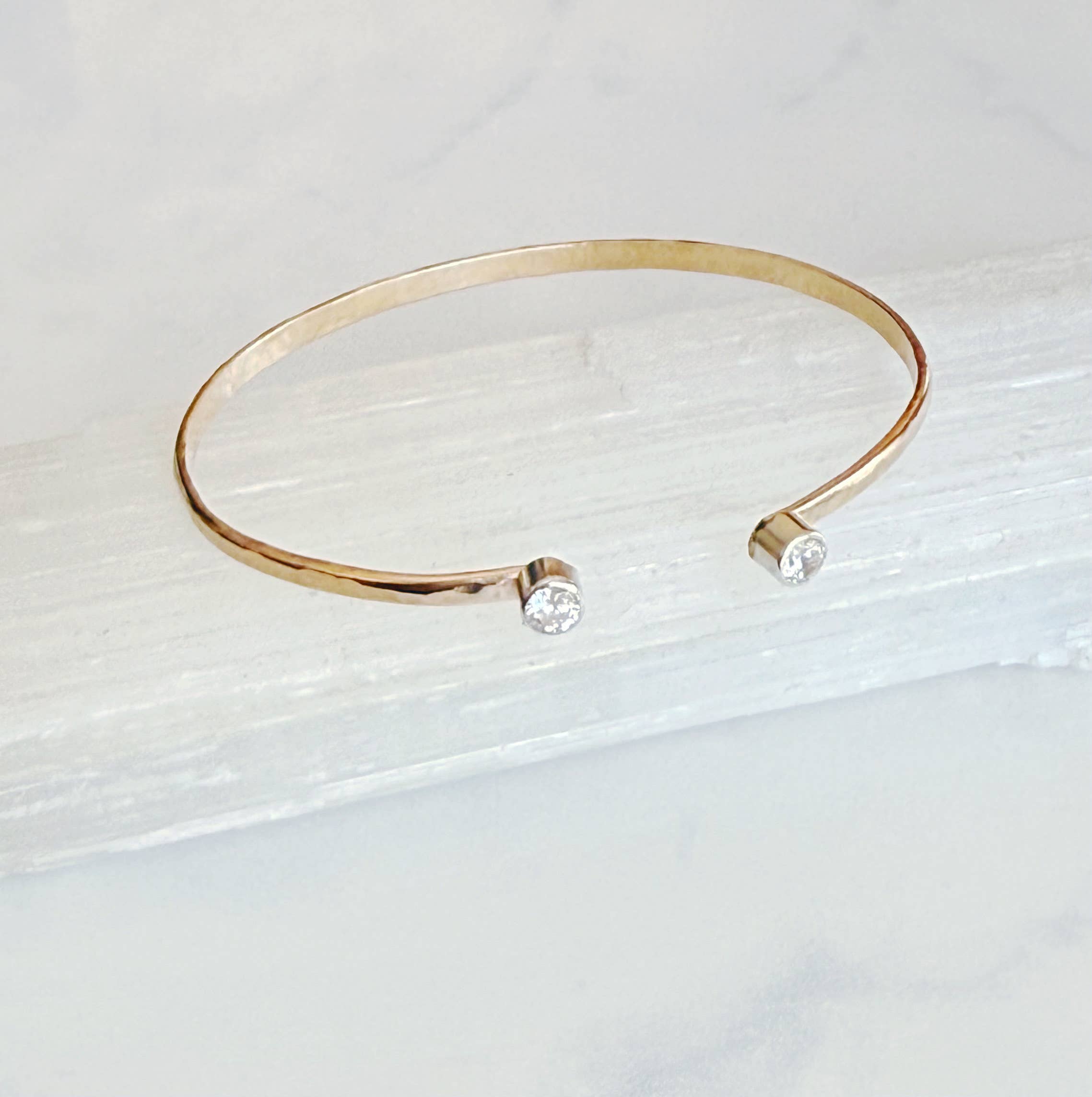 Swarovski hammered cuff